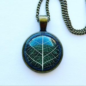 Beautiful Handmade Real Pressed Leaf Necklace